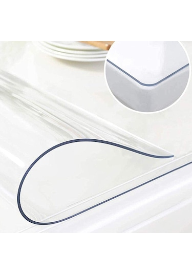 Pvc Şeffaf Kalın Masa Örtüsü Masa Koruma Kaydırmaz Kokusuz 1,5Mm