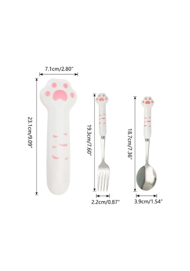 Maiyame Stainless Steel Çanta Seti: Yemek, Salata, Sushi İçin Isı/dirençli, Hijyenik Taşınabilir Kaşık-çatal Pembe