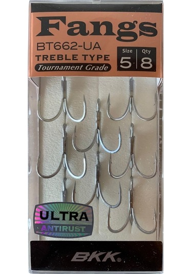Bkk Fangs-62 Ua Üçlü Olta İğnesi 8'li Paket No:5