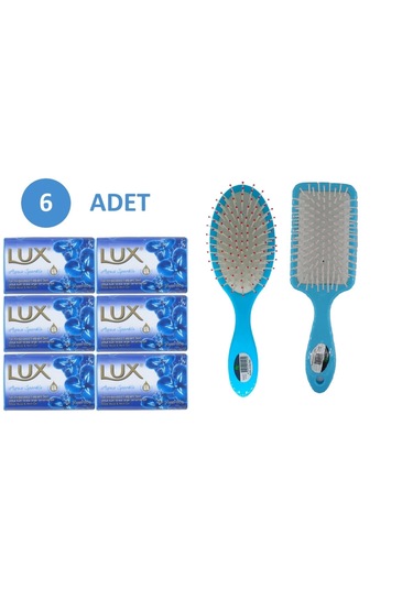 Lux Sabun Mavi 80 Gr Aqua Sparkle 6 Adet Sabun Saç Fırça Tarak