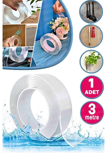 Tilbe Home Çift Taraflı Bant Çıkarılabilir Süper Güçlü Bant