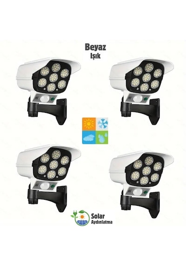 Hb-200 Model 4'lü Paket Solar Güneş Enerjili Hareket Sensörlü Sah