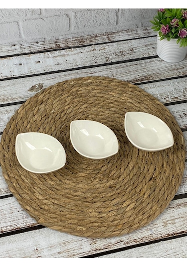 Hometarz 3'lü Seramik Çerezlik Sosluk Kahvaltılık Set