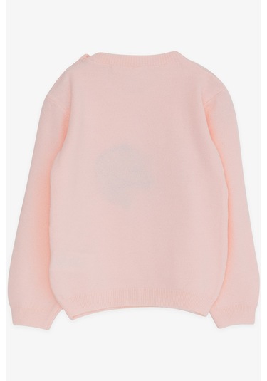 Breeze Kız Çocuk Triko Kazak Pullu Unicorn Baskılı 1.5-5 Yaş, Pudra