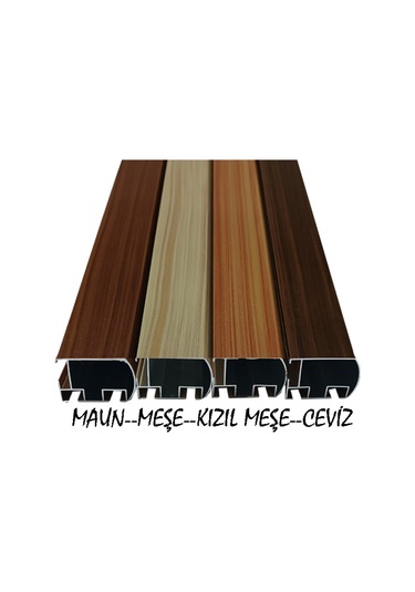 Perdemix Dekoratif Perde Ray Kornişi Alüminyum 2 Kanallı Patina Renkler