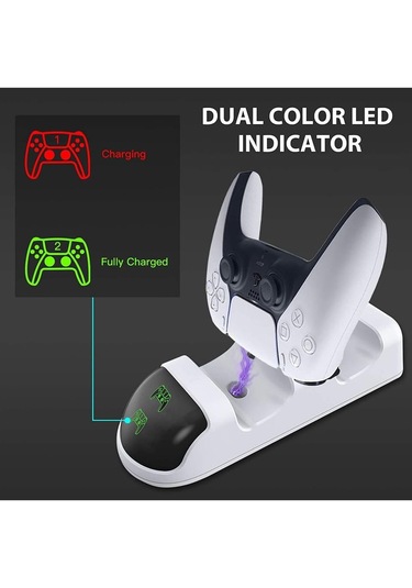 Ps5 Dualsense Kol Şarj Edici Stand Dock Led Göstergeli Tp5-0506b