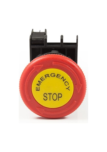 Emas Buton Acil Stop Mantar 40mm Kırmızı 1nk Etiketli