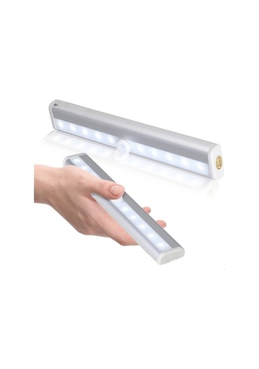 Novahub 2w 10 Led Sıcak Beyaz Geniş Ekran Akıllı İnsan Vücudu Sensörlü Işık Led Koridor Dolap Işığı, Pil Sürümü Çok Renkli