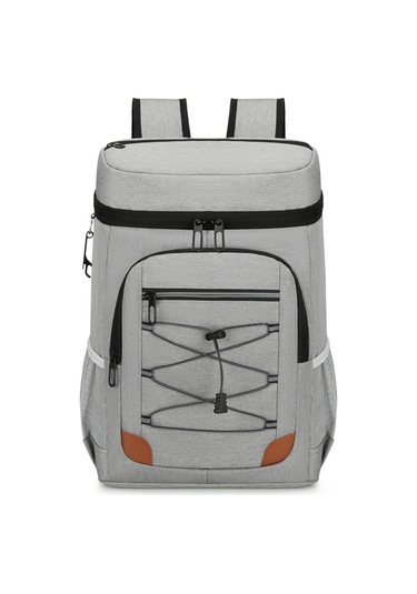 Qingmipy Outdoor Piknik Çanta: Çift Katlı Isı Yalıtımlı, Kalın Alüminyum Folyo Iç, Su Geçirmez, 20 Adetten Logo Özel Tasarım Açık Gri Gri