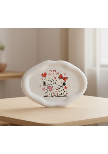 K42design Snoopy "be My Valentine" Özel Tasarım El Yapımı Taş Obje 1
