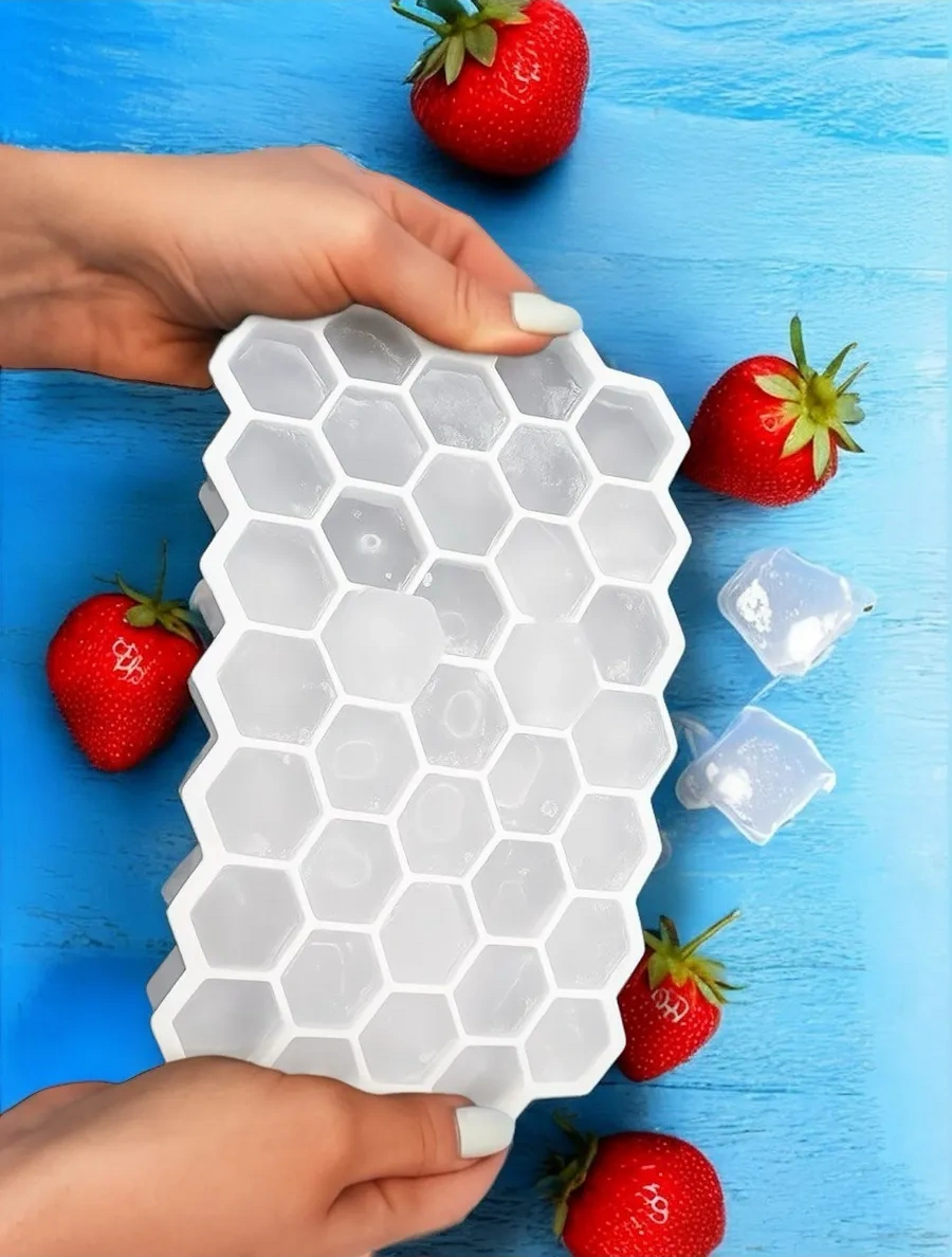 Vesna Krasna Kapak İle Yuvalı Beyaz Silikon Buz Kalıbı 213786485 Beyaz