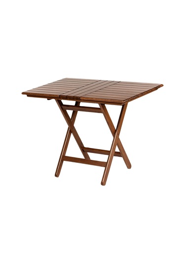 Albatros Katlanır Ahşap Bahçe Balkon Seti: 60x100 Masa+4 Sandalye