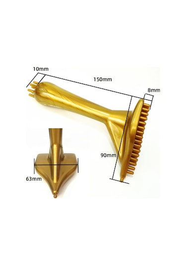 5 Adet Beş Element Meridyen Fırçası Göğüs Masajı Altın