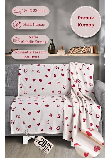 Tek Kişilik Baskılı Pike Koltuk Örtüsü Breeze 180x230 Cm Fuşya