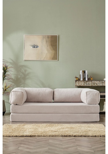 Dekoport Relax Kanepe Dinlenme Koltuğu Puffy Kanepe Yatak Olabilen Açılır Aktivite Koltuğu Beyaz