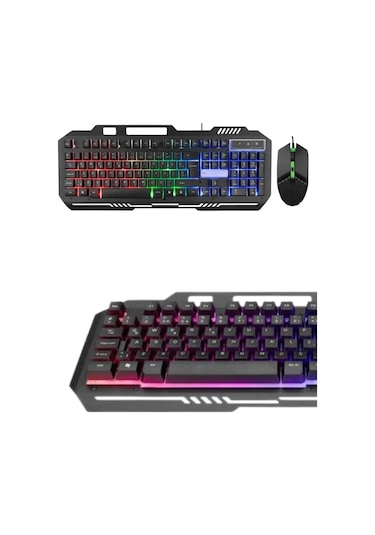 Mey Najmaddin Işıklı Q Klavye Mouse Seti Siyah Gaming Klavye Najmaddin 20608073