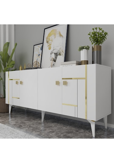 Maddera Konsol Beyaz-altın