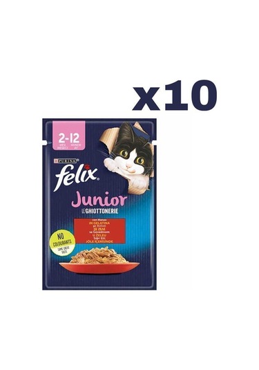 Sığır Etli Yavru Kediler Için Yaş Mama 10 Adet 1x85gr