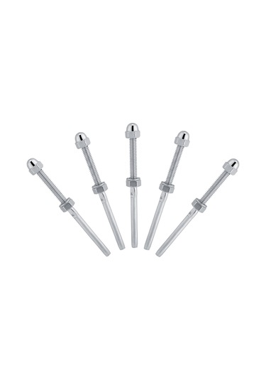 Springsun 10 Adet 316 Paslanmaz Çelik Teli Gerintici, 1/8" Kablolar İçin, Somun-montajlı, Ahşap Direk Uyumlu Diğer