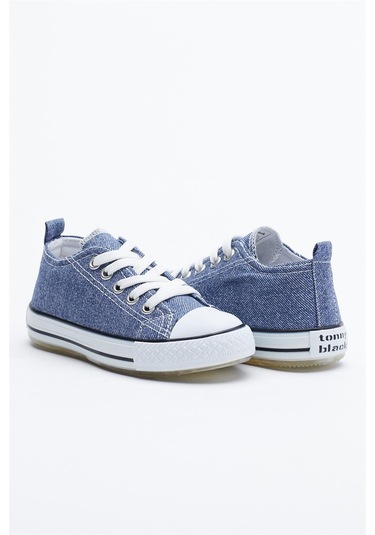 Rahat Kalıp Işıklı Bağcıklı Çocuk Unisex Kot Mavi Spor Ayakkabı Tb998-3 Kot Mavi