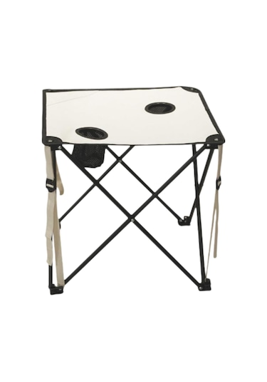 Dolıty Katlanabilir Kamp Masası Ağır Hizmet Tipi Çerçeve Beyaz Ve Siyah Çok Renkli