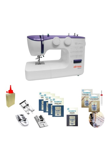 Elmas 990P Dikiş Makinesi Mor + Ayak İğne Seti
