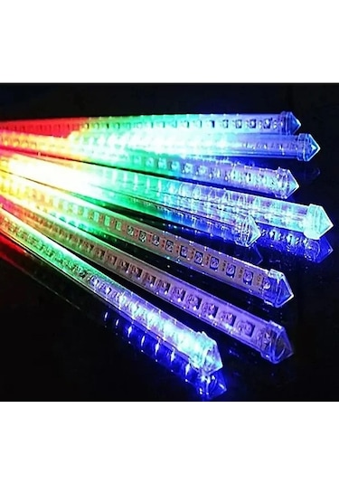 8 Adet Meteor Kayan Tüp Led Ağaç Bahçe Solar Güneş Enerjili Led S-12