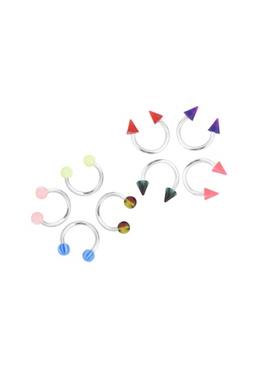 Moveevo 110 Adet Tüpçe, Burun & Göbek Piercing Takımı - Tıbbi Çelik, Alerjiye Dirençli, Farklı Şekiller Ve Renkler Rastgele Seçim Diğer