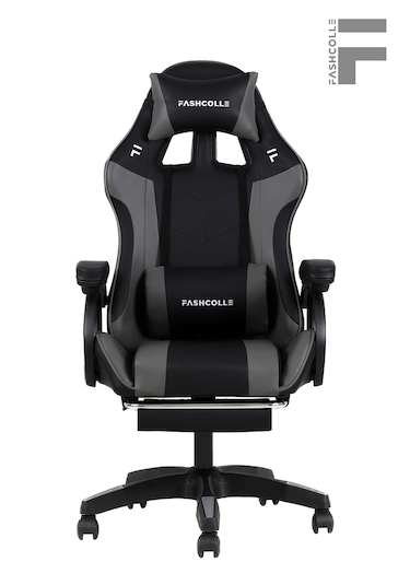 Fashcolle Dynamic Masajlı Gri-Siyah Oyuncu Koltuğu