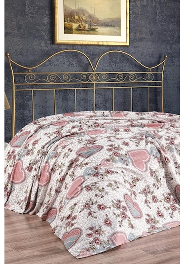 Vira Tek Kişilik %100 Pamuklu 160x240 Cm Tek Pike Pembe