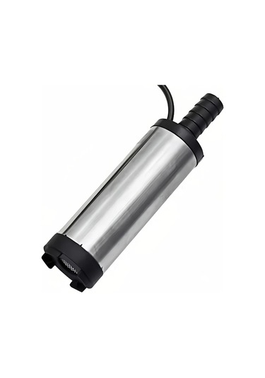 Chuangyinshop 12v 16mm Paslanmaz Çelik Dalgıç Yakıt Transfer Pompası 3m Kablo Ve Nozullu Gümüş