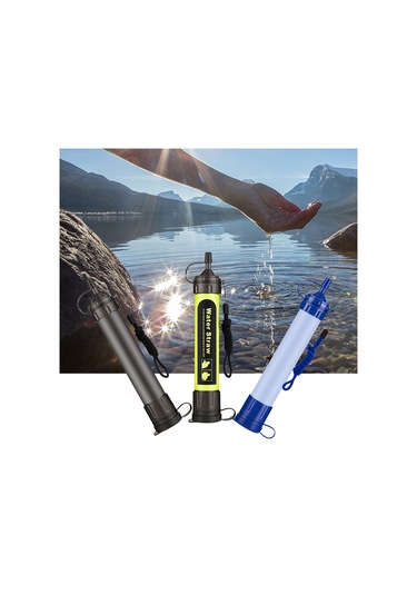 Mufunye Outdoor Fiziksel Filtre Su Arıtma Pipeti - Dağcılık Kamp İçin Sediment Mikroorganizma Temizleyici, 4000l Kapasite, Kolye Tasarımı