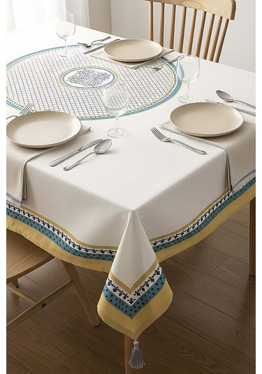 Safran Luxe Mutfak & Yemek Masası Örtüsü 150x250 Cm Çok Renkli