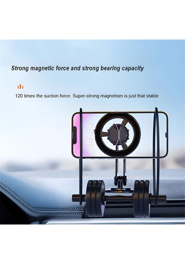 Monyee Magneetik Araç Telefon Tutucu 360 Döner Katlanabilir, Çok Amaçlı, Yüksek Kaliteli, Pembe Altın Diğer