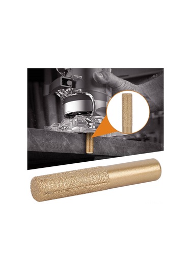 Padalink Brazing Elmas Teknolojiyle Üretildi, Mermer-kuvars Taş Kenar Kesim İçin Uygulanır, 12.7x13.5x75mm Elmas Freze Ucu