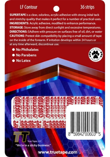 True Tape Supertape Oval LF C Protez Saç Bandı 2 CM x 7.5 CM 36'lı