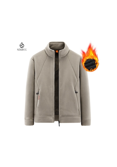 Genç Ve Orta Yaşlı Yetişkinler İçin Kışlık Polar Ceketler Haki