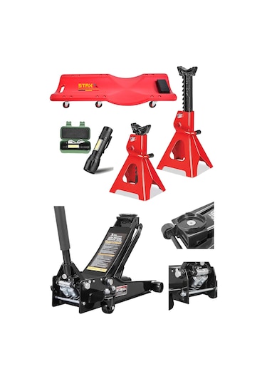 Staxx 3ton Düşük Kaldırma Araç Krikosu Sehpa Kriko Tamirci Kızağı