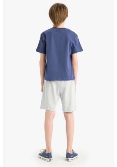 DeFacto Erkek Çocuk 2'li Takım Baskılı Kısa Kollu Tişört Beli Lastikli Şort F1231A825SMPR498