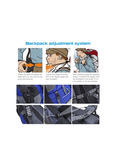 Ranyeek 50l Su Gezgin Sırt Çantası - Su Geçirmez, Erkek Ve Kadın İçin Outdoor Kamp Çantası, Pratik Katlanabilir, Fk0396, Mavi Mavi