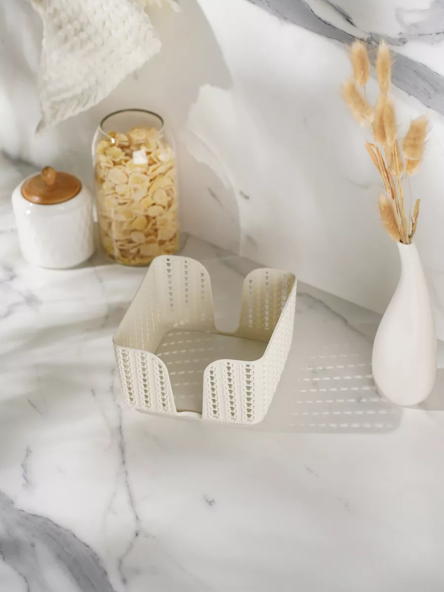 Idea Plastik Mutfak Masası Peygamberik Peçetelik 15x15x9 Cm 74056287 Bej