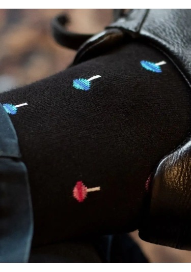 Babushka Basılı Siyah Çoraplar Kutuda 111157385 Siyah