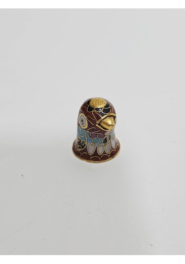 Antika Cloisonne Emaye Yüksük 25x20,50mm 066