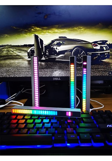 Rgb Sese Duyarlı Taşınabilir Ekolayzer Led Çubuk Karışık