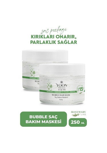 Yoon E Vitamin & Peeling Etkili Biberiye Saç Maskesi 2 x 250 ML