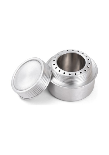 Tenfowee Alüminyum Çelik Çapraz Ayaklı Ultra Hafif Alkollü Çalışma Çadır Ocağı Yangın Söndürme Kapağı İçeren Taşınabilir Kamp Aleti Gümüş