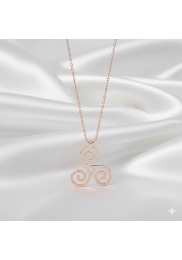 Ariş Kelt Sembolleri Dostluk Sembolü Triskele Altın Kolye