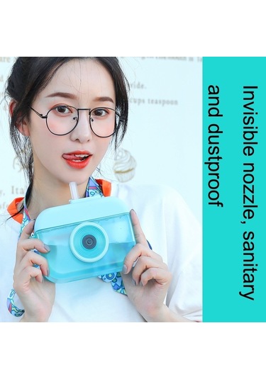 Kamera Plastik Kupa Çocuklar Suyu Kupası Seyahat Boş Zamanlı Su Kupası Pembe