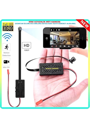 Mini Güvenlik Wifi Kamera Uzaktan İzleme-ses Dinleme-hafıza Kart