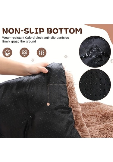 Gateesat Kalın 5 Katlı Kışlık Kutu Yatak 115x72cm Isıtmalı Yıkanabilir Köpek Kedi Battaniye